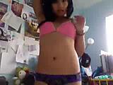 Asian college slut stripping video