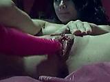Girl dildo fucks herself hard with a dildo video